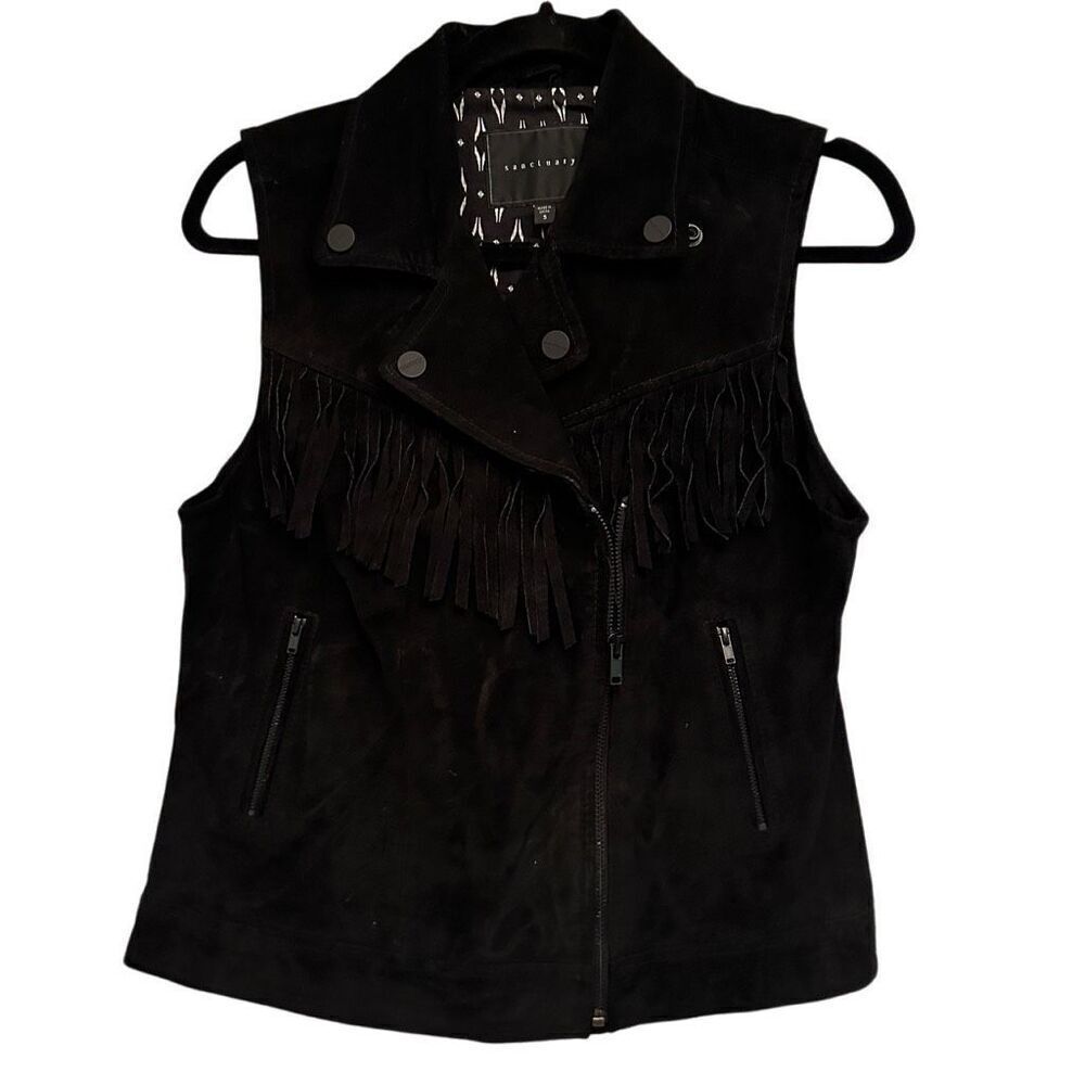 Sanctuary real suede cowboy vest- size s
